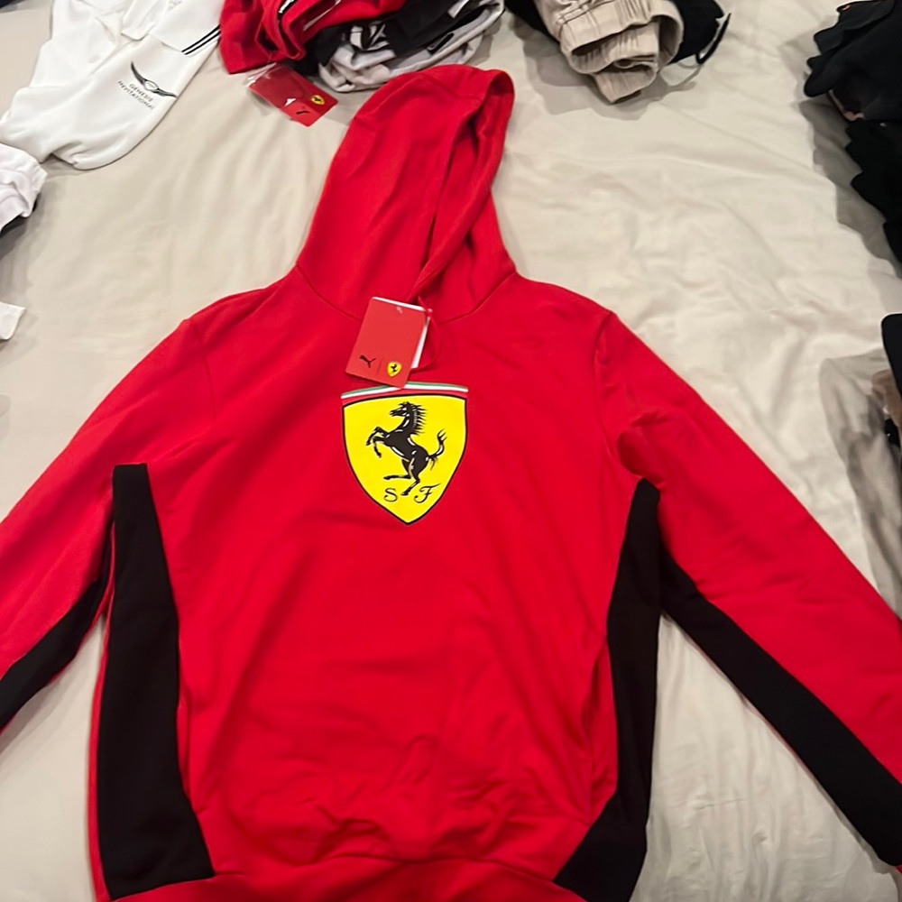 Brand new puma Farrari red hoodie